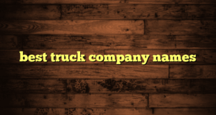 best truck company names
