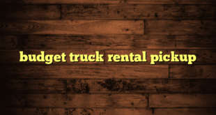 budget truck rental pickup