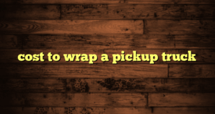 cost to wrap a pickup truck