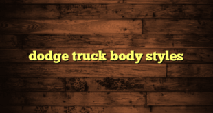 dodge truck body styles