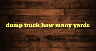 dump truck how many yards