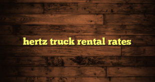 hertz truck rental rates