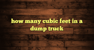 how many cubic feet in a dump truck