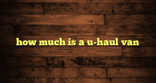 how much is a u-haul van