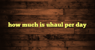 how much is uhaul per day