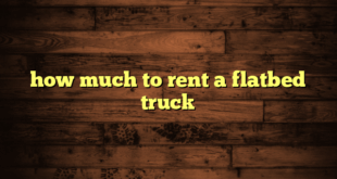 how much to rent a flatbed truck