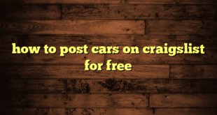 how to post cars on craigslist for free