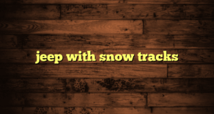 jeep with snow tracks