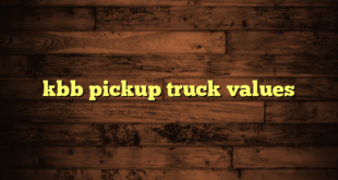 kbb pickup truck values