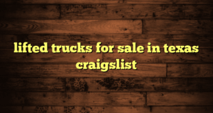 lifted trucks for sale in texas craigslist
