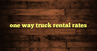 one way truck rental rates