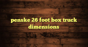 penske 26 foot box truck dimensions