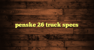 penske 26 truck specs