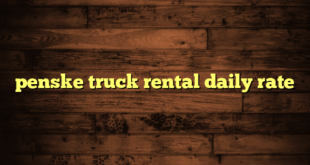 penske truck rental daily rate