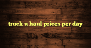 truck u haul prices per day