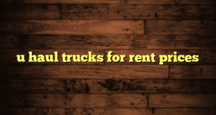 u haul trucks for rent prices