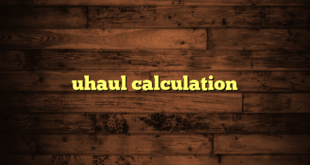uhaul calculation