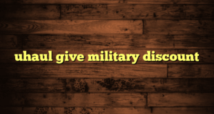 uhaul give military discount