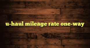 u-haul mileage rate one-way