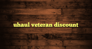 uhaul veteran discount
