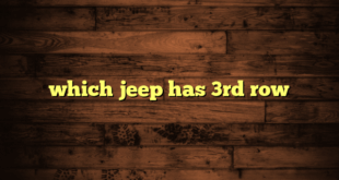 which jeep has 3rd row