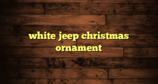 white jeep christmas ornament