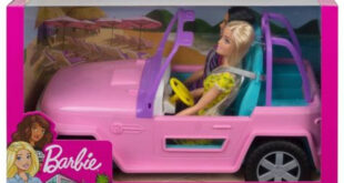 barbie jeep with 2 dolls