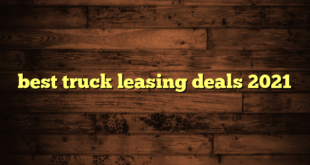 best truck leasing deals 2021