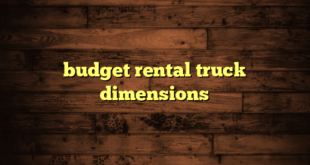 budget rental truck dimensions