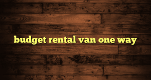 budget rental van one way