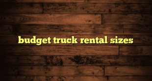 budget truck rental sizes