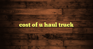 cost of u haul truck
