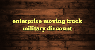 enterprise moving truck military discount
