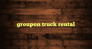 groupon truck rental