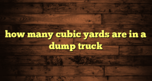 how many cubic yards are in a dump truck