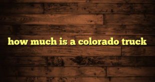 how much is a colorado truck