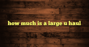 how much is a large u haul