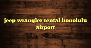 jeep wrangler rental honolulu airport