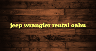 jeep wrangler rental oahu