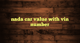 nada car value with vin number