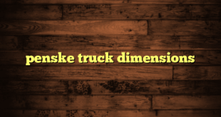 penske truck dimensions