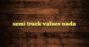 semi truck values nada