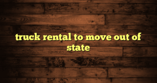 truck rental to move out of state