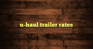 u-haul trailer rates