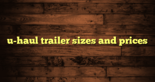 u-haul trailer sizes and prices