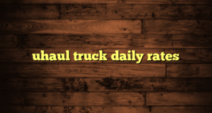 uhaul truck daily rates