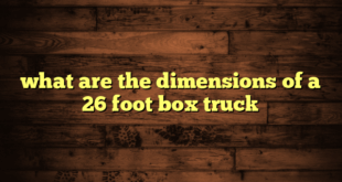 what are the dimensions of a 26 foot box truck